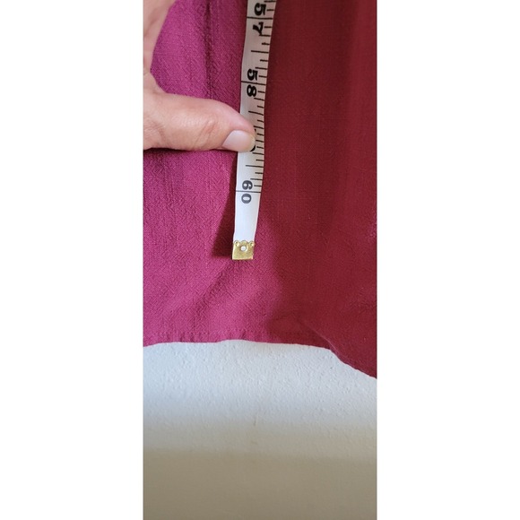 Ruffle V-Neck Womens XL Wide Leg Jumpsuit Pink Magenta NWT Snag - Picture 9 of 13